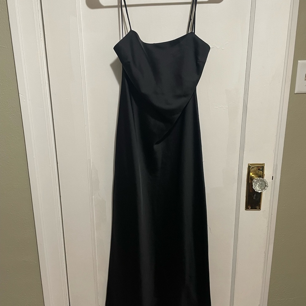 Topshop Black Midi Dress Size 6
